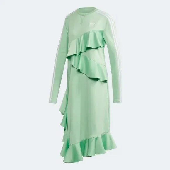 adidas Originals x J KOO Mint Trefoil Ruffle Dress - Picture 8 of 11